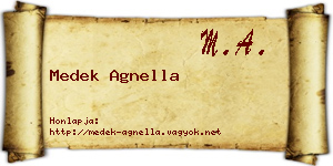 Medek Agnella névjegykártya
